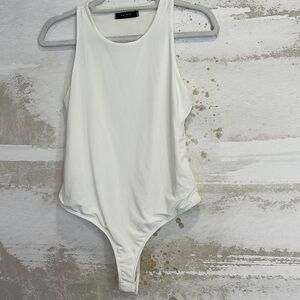 Cream/Off White Body Suit with 2 snaps